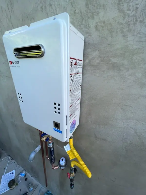 Tankless water heater installation for Belterra homes